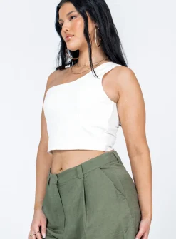 Princess Polly Meranti Top  White Cheap