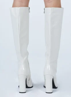 Princess Polly Mercury Boots  Off White Hot