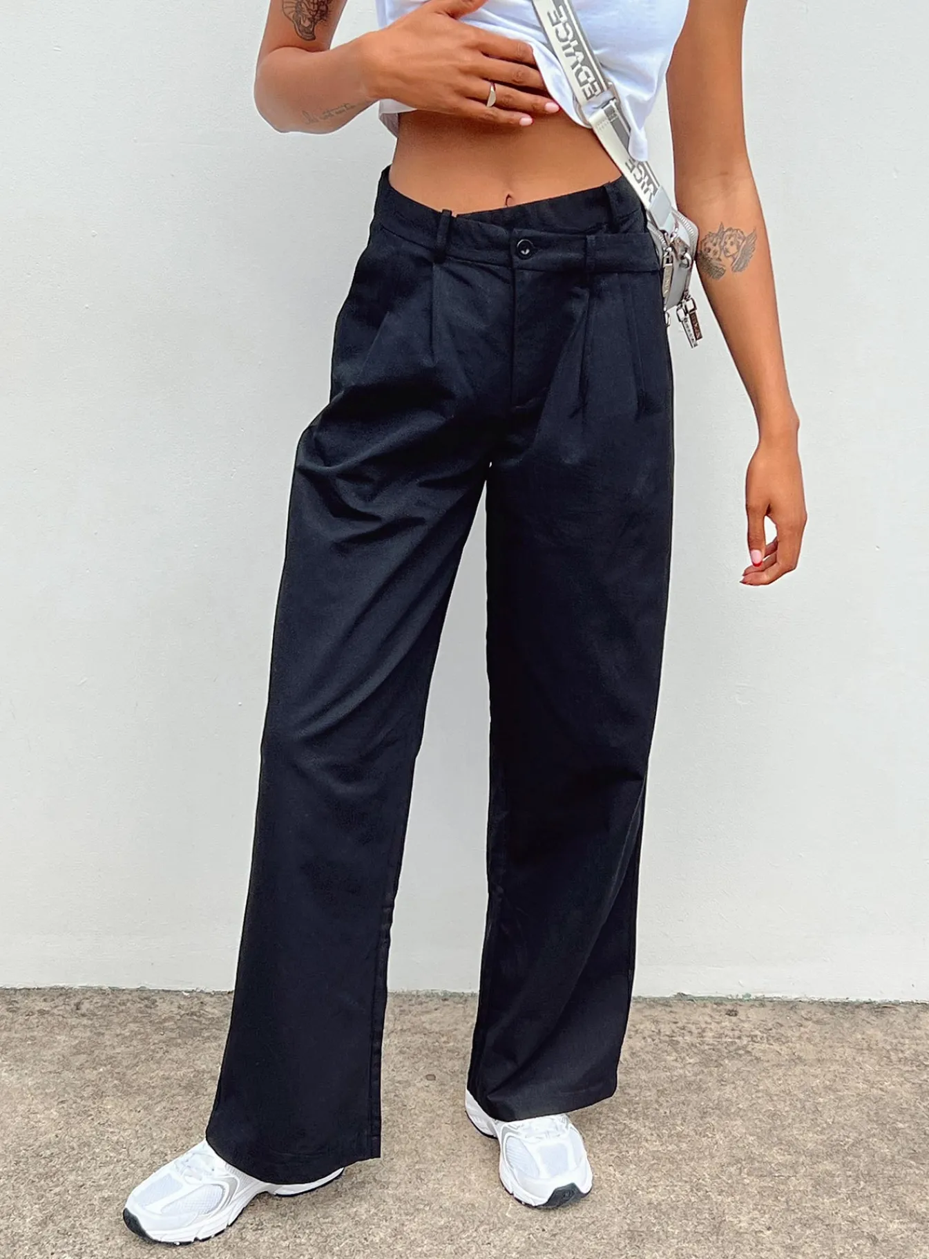 Princess Polly Mertyl Asymmetric Pants Black Best Sale