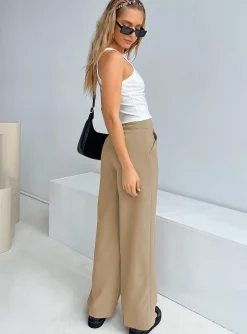 Princess Polly Messert Pants Beige Best Sale