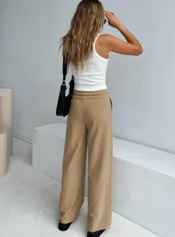 Princess Polly Messert Pants Beige Best Sale
