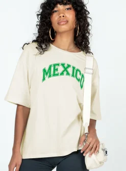 Princess Polly Mexico Graphic Tee  Off White New