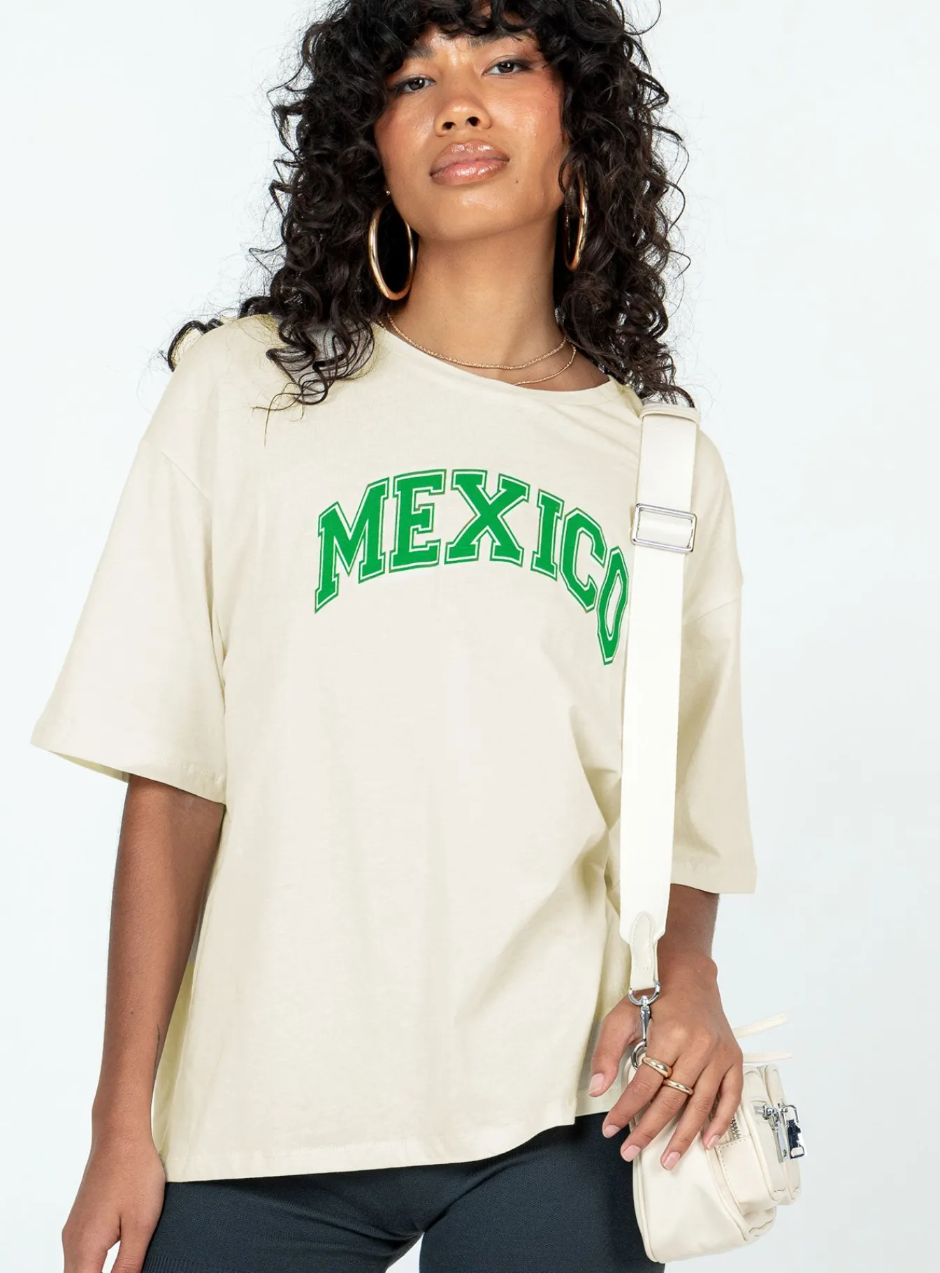 Princess Polly Mexico Graphic Tee Off White New