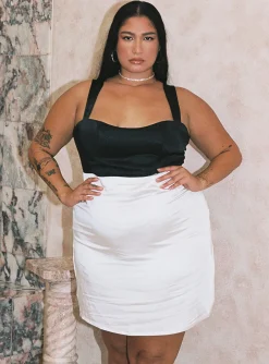 Princess Polly Miah Mini Dress/ Black Curve   White Fashion