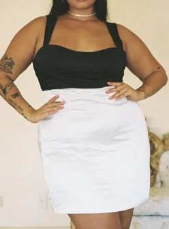 Princess Polly Miah Mini Dress/ Black Curve White Fashion