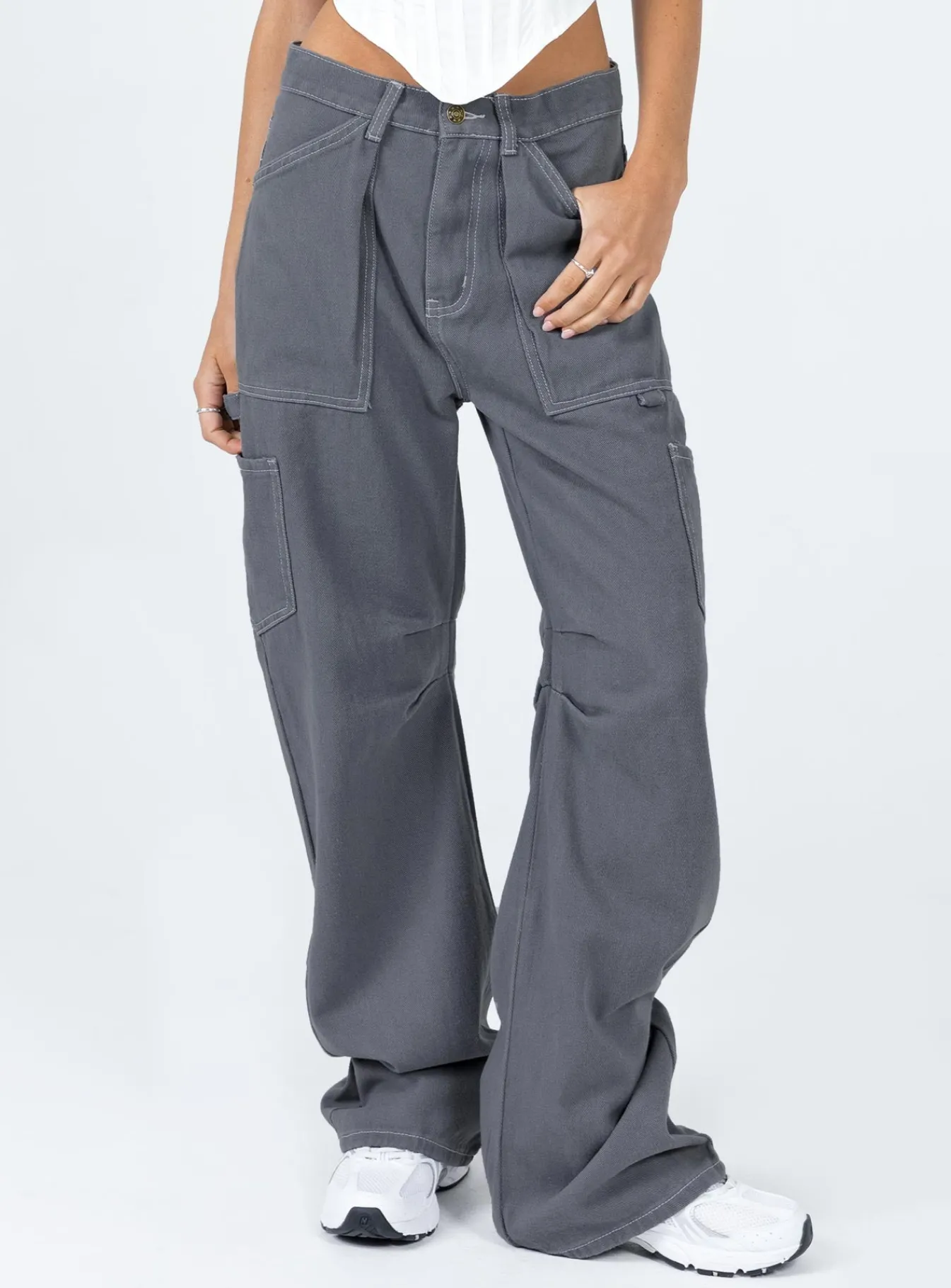 Princess Polly Miami Vice Pant Slate Best Sale