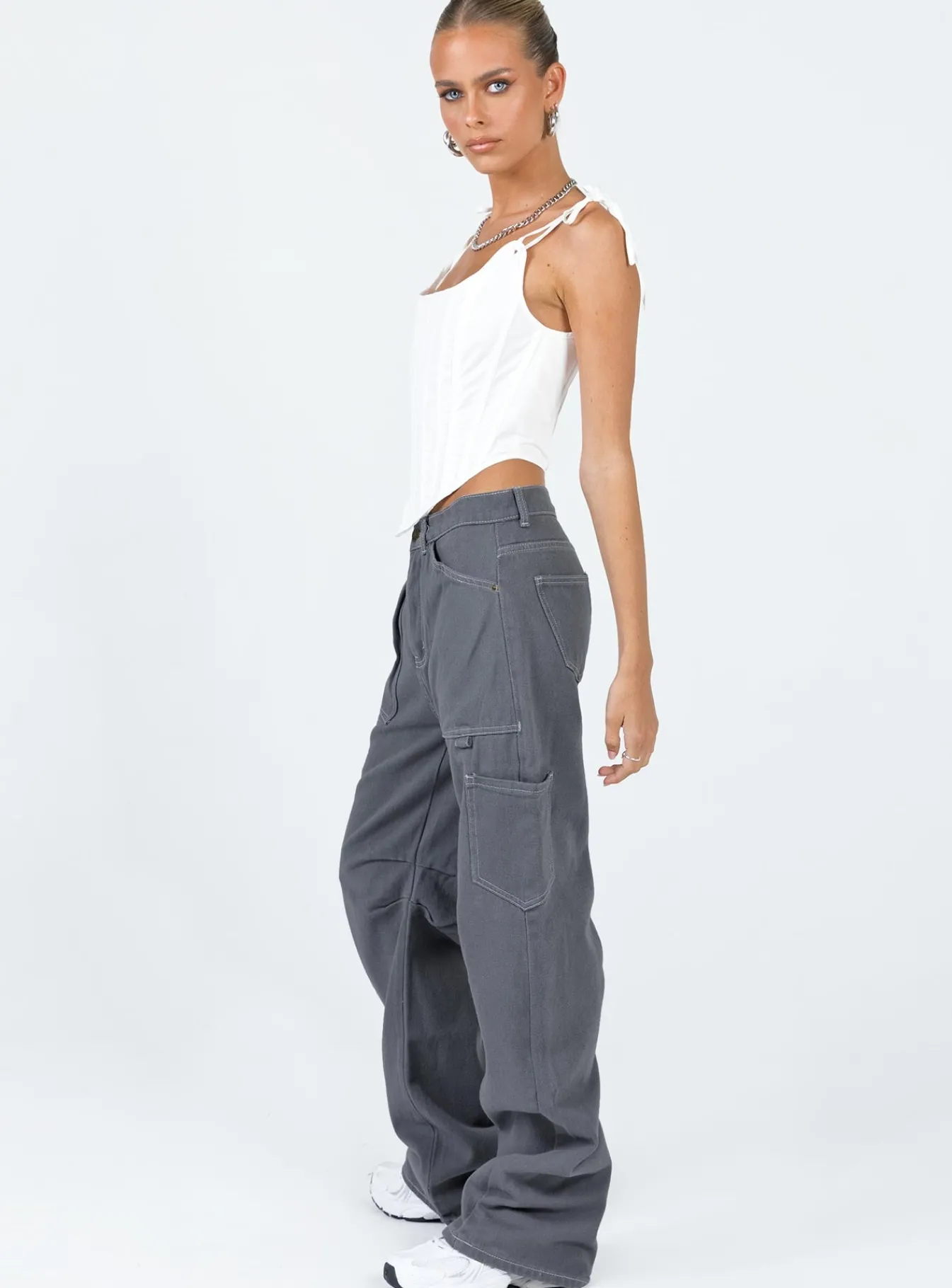 Princess Polly Miami Vice Pant Slate Best Sale
