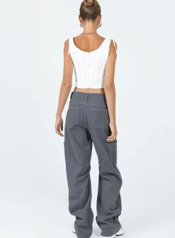 Princess Polly Miami Vice Pant Slate Best Sale