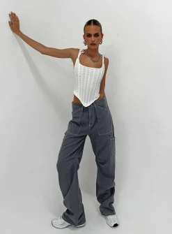 Princess Polly Miami Vice Pant Slate Best Sale