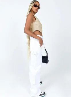 Princess Polly Miami Vice Pant White Cheap