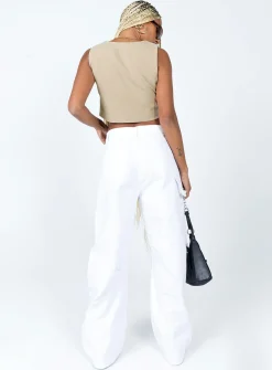 Princess Polly Miami Vice Pant White Cheap