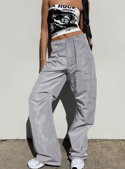 Princess Polly Miami Vice Pant  Grey Cheap