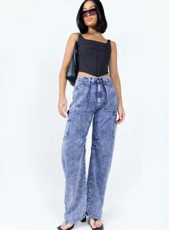 Princess Polly Miami Vice Pant Dark Wash Denim Outlet