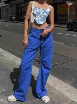 Princess Polly Miami Vice Pants Blue Best