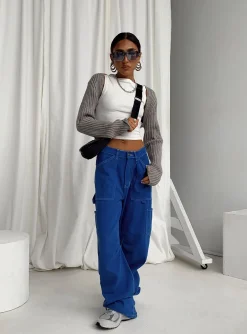 Princess Polly Miami Vice Pants Blue Best