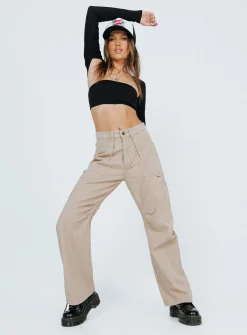 Princess Polly Miami Vice Pants  Beige New