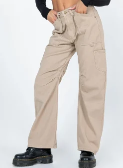 Princess Polly Miami Vice Pants  Beige New