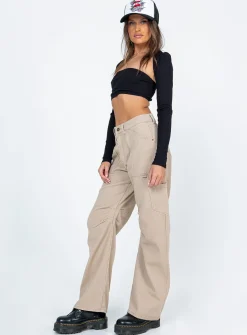 Princess Polly Miami Vice Pants  Beige New