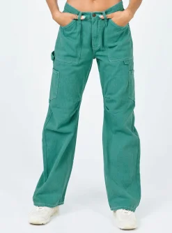 Princess Polly Miami Vice Pants  Green Online