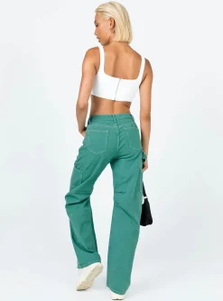 Princess Polly Miami Vice Pants Green Online