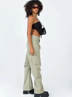 Princess Polly Miami Vice Pants Light Khaki Sale