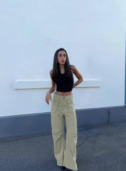 Princess Polly Miami Vice Pants Light Khaki Sale