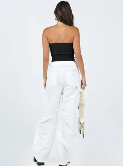 Princess Polly Miami Vice Swish Pant Ghost White Cheap