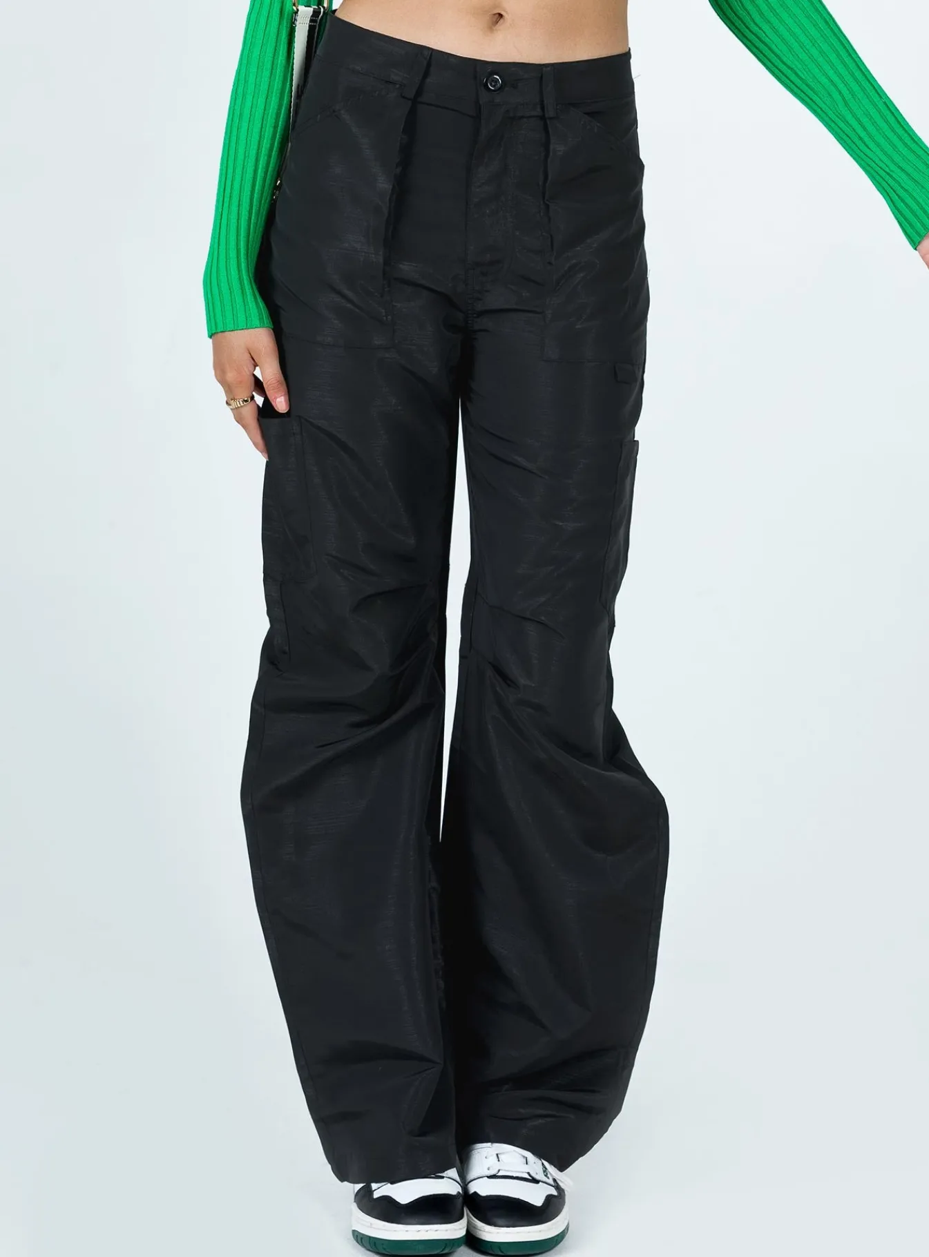Princess Polly Miami Vice Swish Pant Onyx Black Discount
