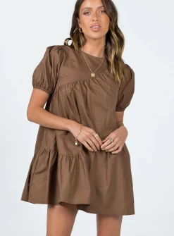 Princess Polly Michelle Mini Dress  Brown Shop