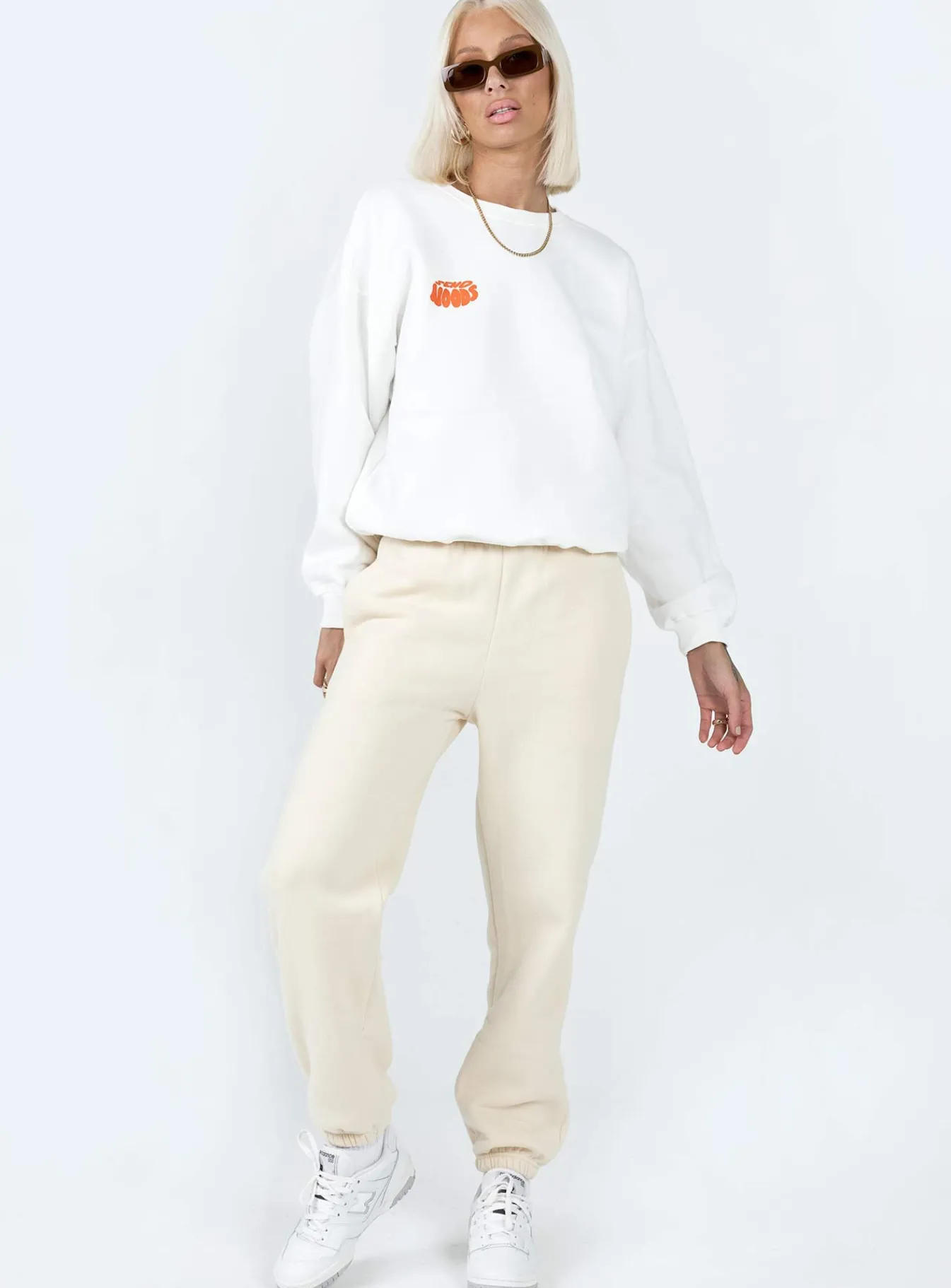 Princess Polly Midnight Noods Sweatshirt White Flash Sale