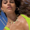 Princess Polly Mildara Flower Necklace/ Green   Gold Cheap