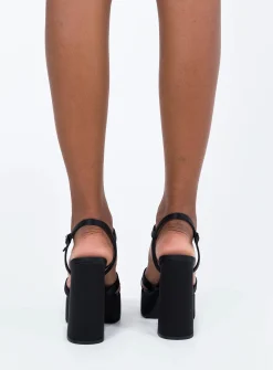Princess Polly Millard Platform Heels Black Cheap