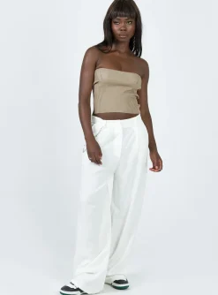 Princess Polly Milner Tube Top Beige Outlet