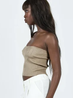 Princess Polly Milner Tube Top Beige Outlet