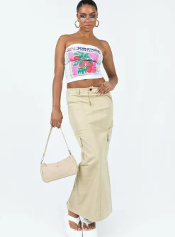 Princess Polly Minka Maxi Skirt  Beige Sale