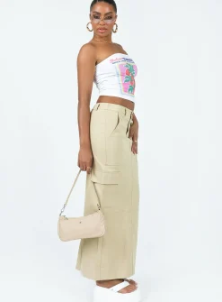 Princess Polly Minka Maxi Skirt Beige Sale
