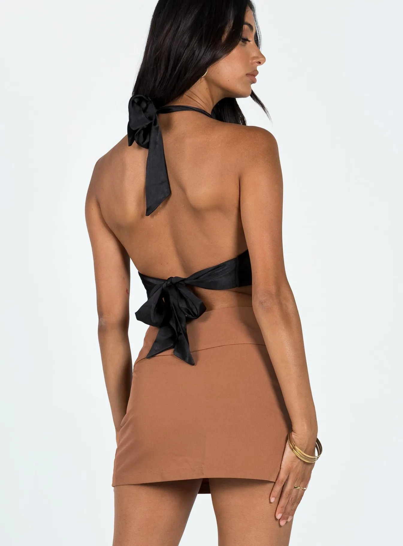 Princess Polly Minnie Micro Skirt Rust Hot