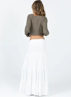 Princess Polly Miriah Maxi Skirt White Cheap