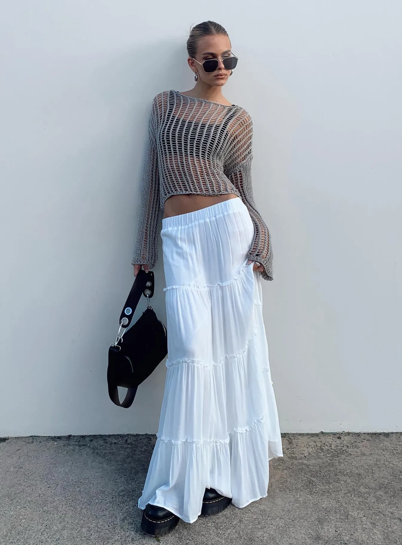 Princess Polly Miriah Maxi Skirt White Cheap