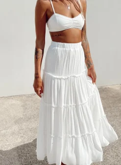 Princess Polly Miriah Maxi Skirt White Cheap