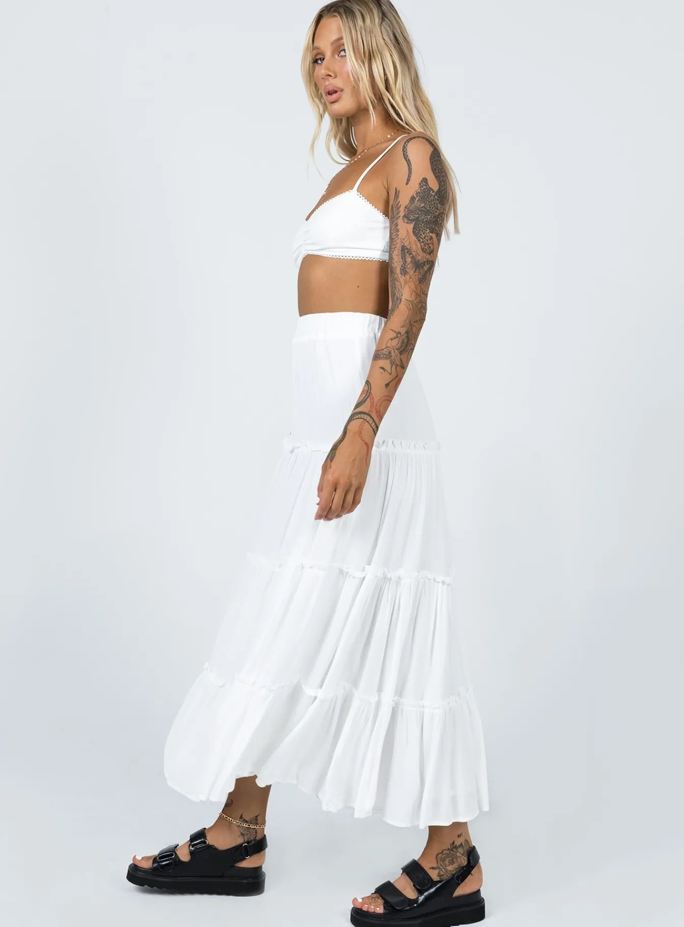 Princess Polly Miriah Maxi Skirt White Cheap