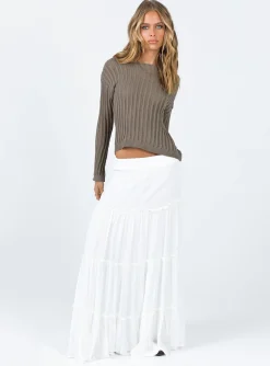 Princess Polly Miriah Maxi Skirt White Cheap
