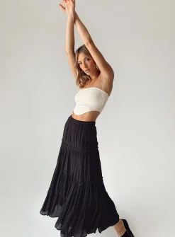 Princess Polly Miriah Maxi Skirt  Black Best Sale