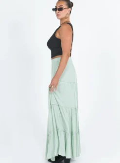 Princess Polly Miriah Maxi Skirt Sage Hot
