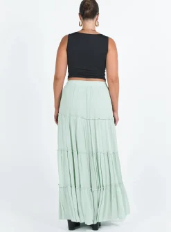 Princess Polly Miriah Maxi Skirt Sage Hot