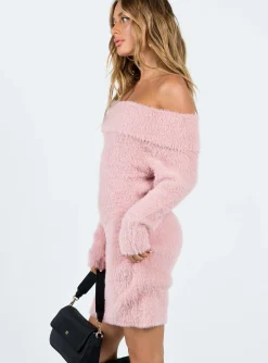 Princess Polly Mirrabrook Off The Shoulder Mini Dress  Pink Fashion