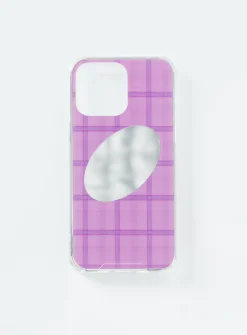 Princess Polly Mirror Me Iphone Case Pink Check Fashion