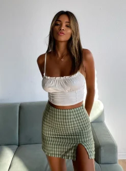 Princess Polly Miss Sally Mini Skirt Green Outlet