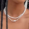 Princess Polly Misuraca Pearl Necklace Set  Gold Best Sale