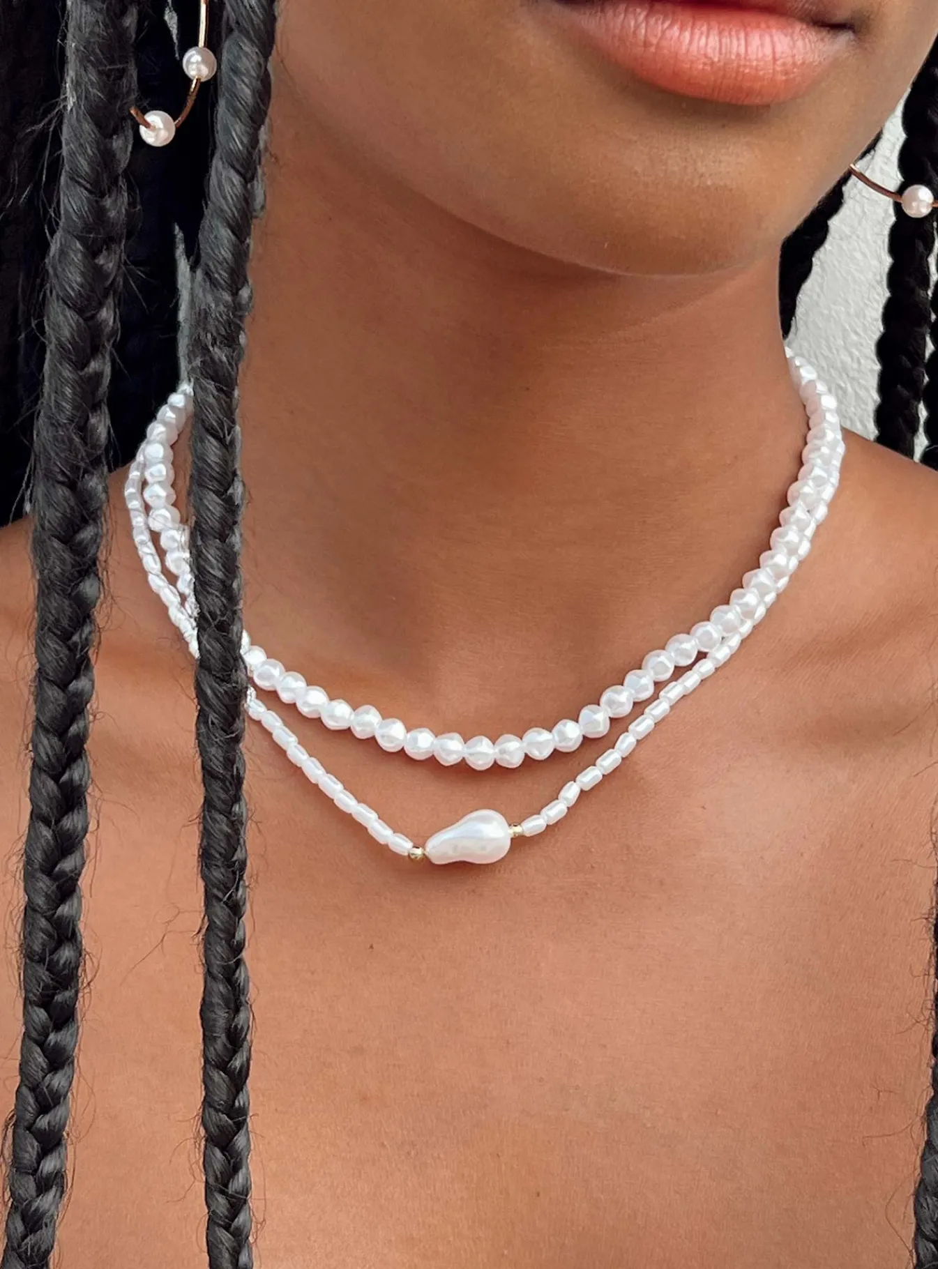 Princess Polly Misuraca Pearl Necklace Set Gold Best Sale